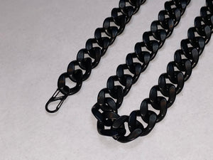 Matte black cuban shop link chain