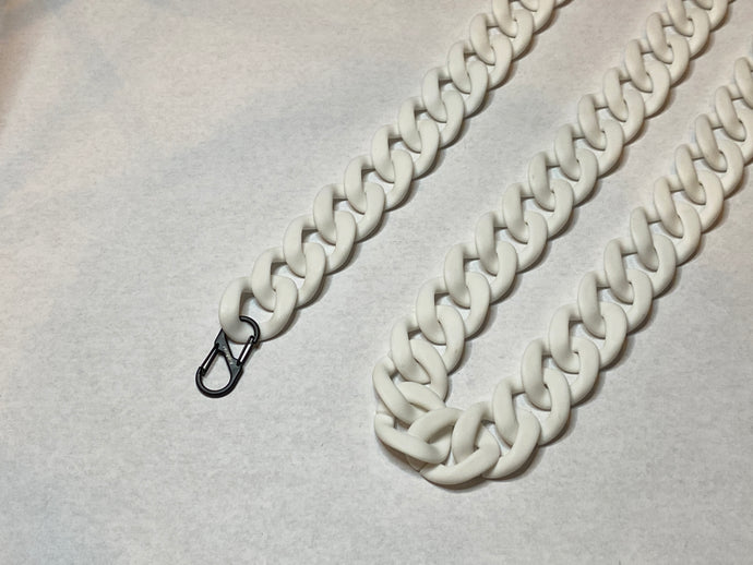 White Acrylic Cuban Link Chain